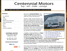 Tablet Screenshot of centennialmotors.com